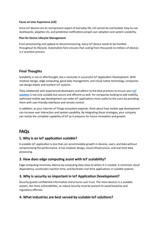 The Top IoT Application Development Strategies for Scalable Systems | PDF
