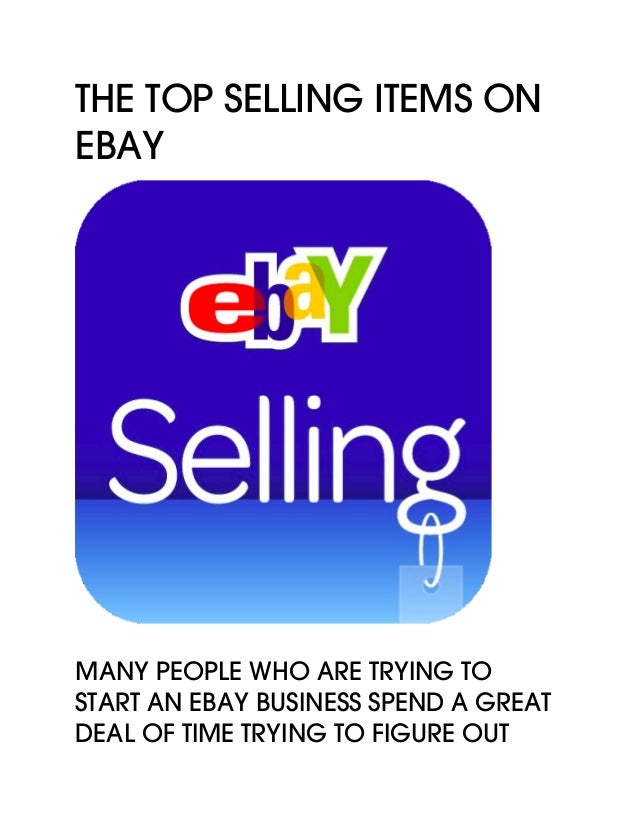 The top selling items on eBay