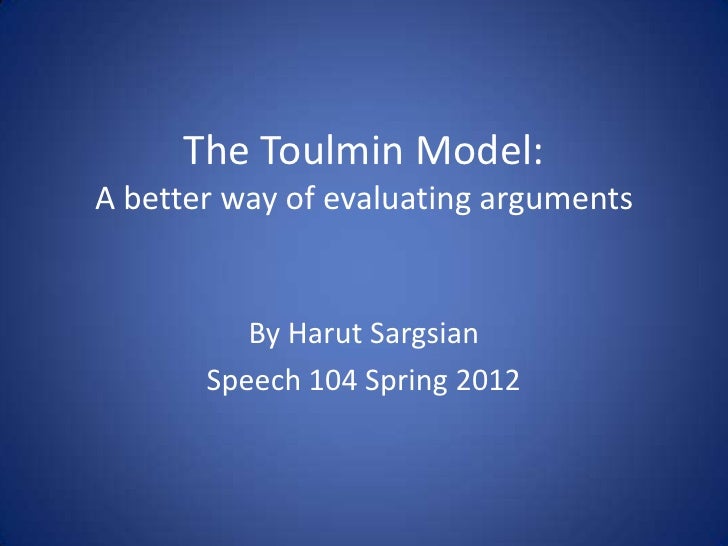 the toulmin model toulmin model