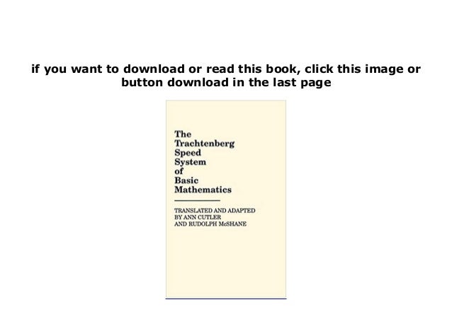 E B O O K Library The Trachtenberg Speed System Of Basic Mathematic