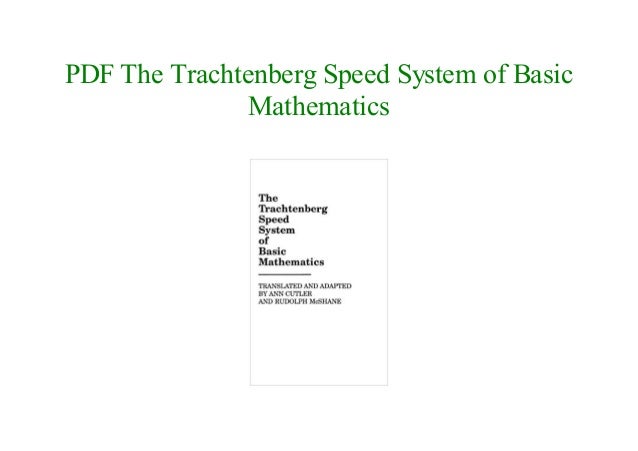 trachtenberg system of speed mathematics pdf trachtenberg system of speed mathematics pdf