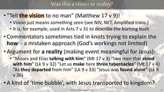 The transfiguration of Jesus | PPTX