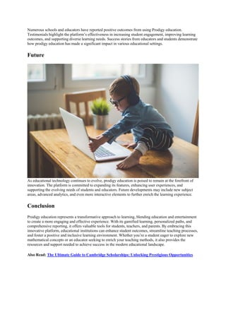 The Transformative Impact of Prodigy Education: Revolutionizing ...