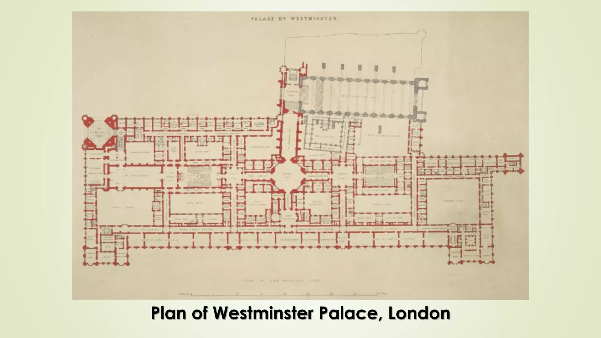 Plan of Westminster Palace, London
 
