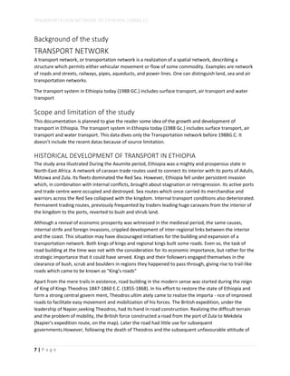 The transport system in Ethiopia today (1988) | PDF