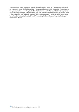 The trapped trees of mango street | DOCX