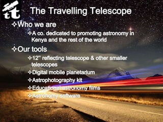 The Travelling Telescope by Susan Murabana