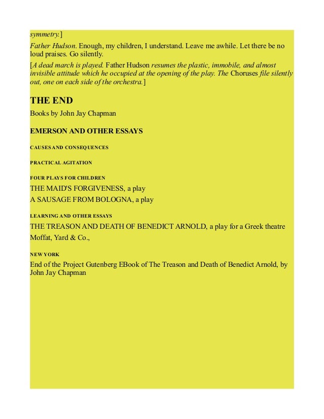 Benedict arnold essay