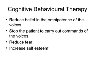 The treatment of auditory hallucinations | PPT
