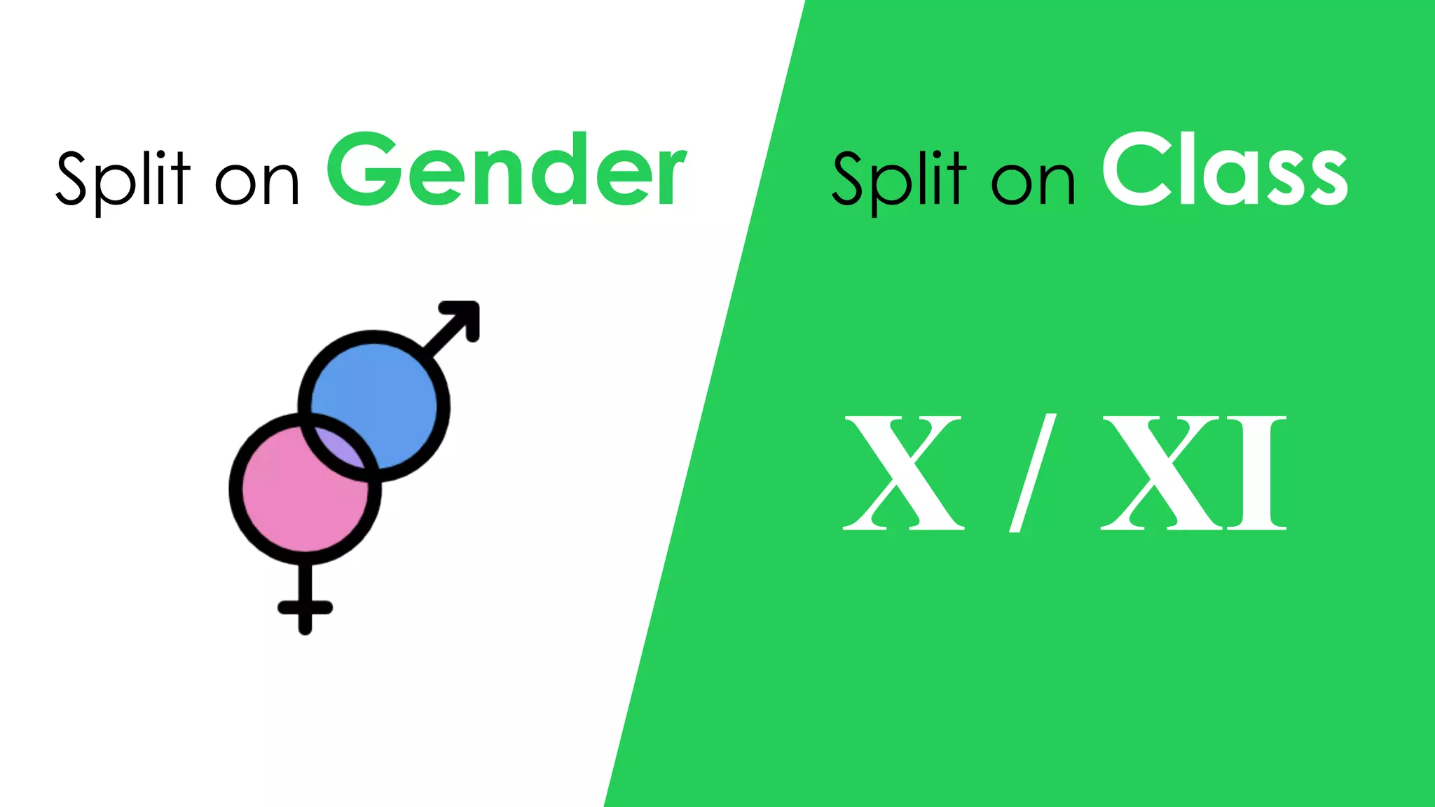 Split on Gender Split on Class
X / XI
 
