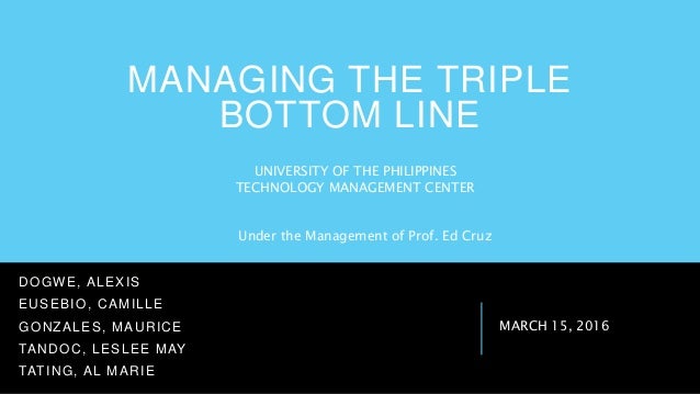 the tripple bottom line pdf
