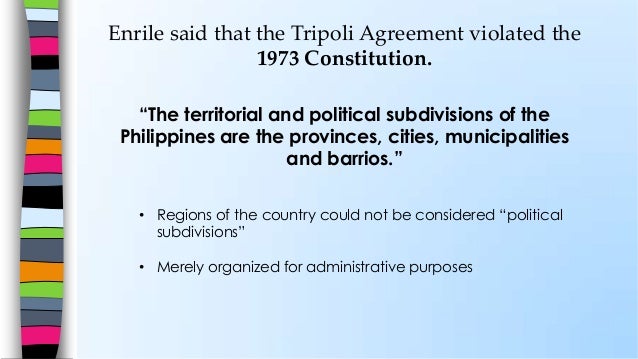 The tripoli agreement