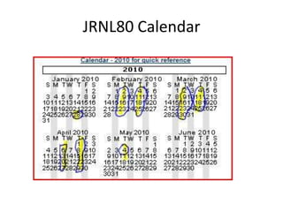 JRNL80 Calendar