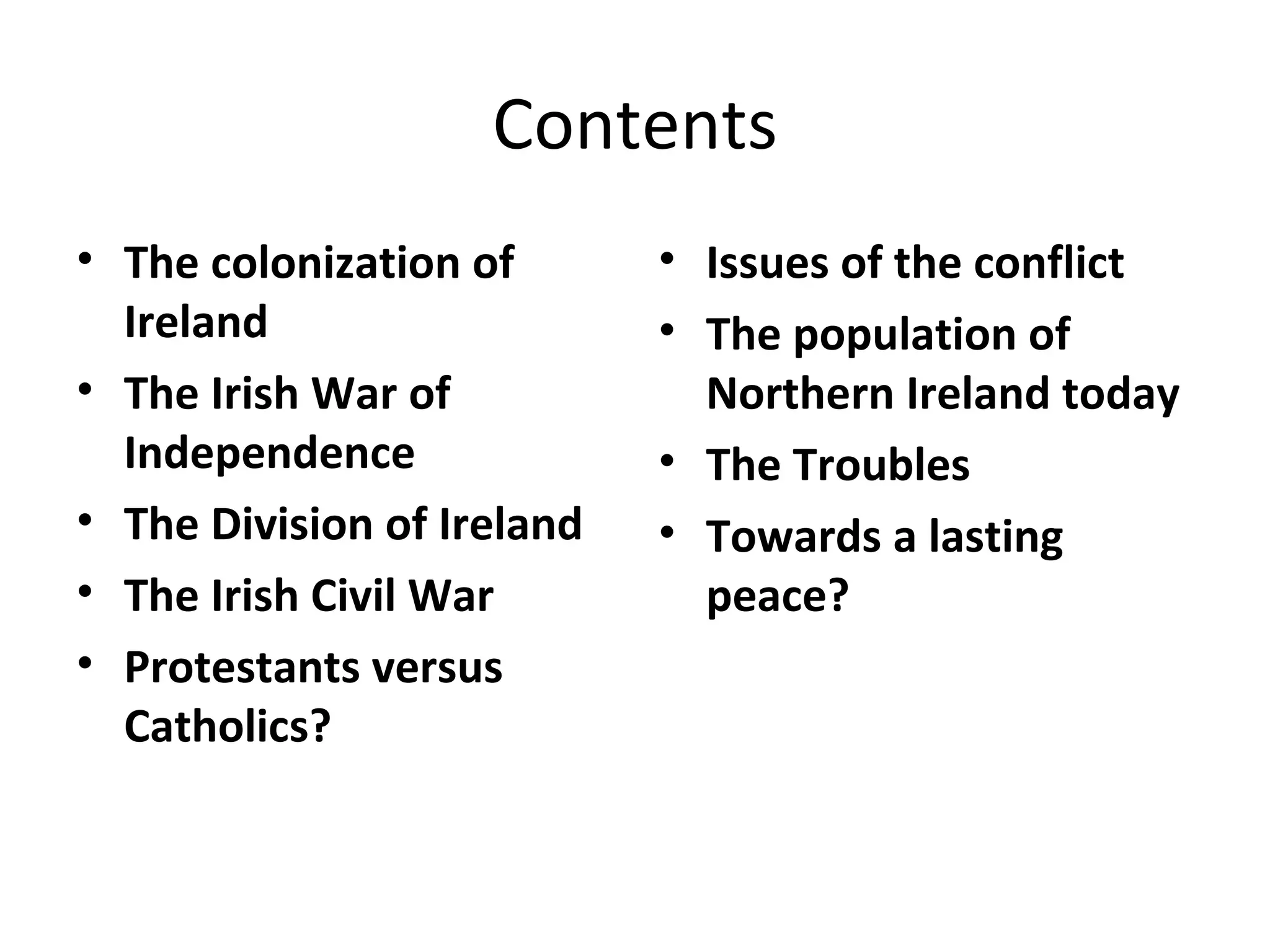 The Troubles In Northern Ireland 2 | PPT