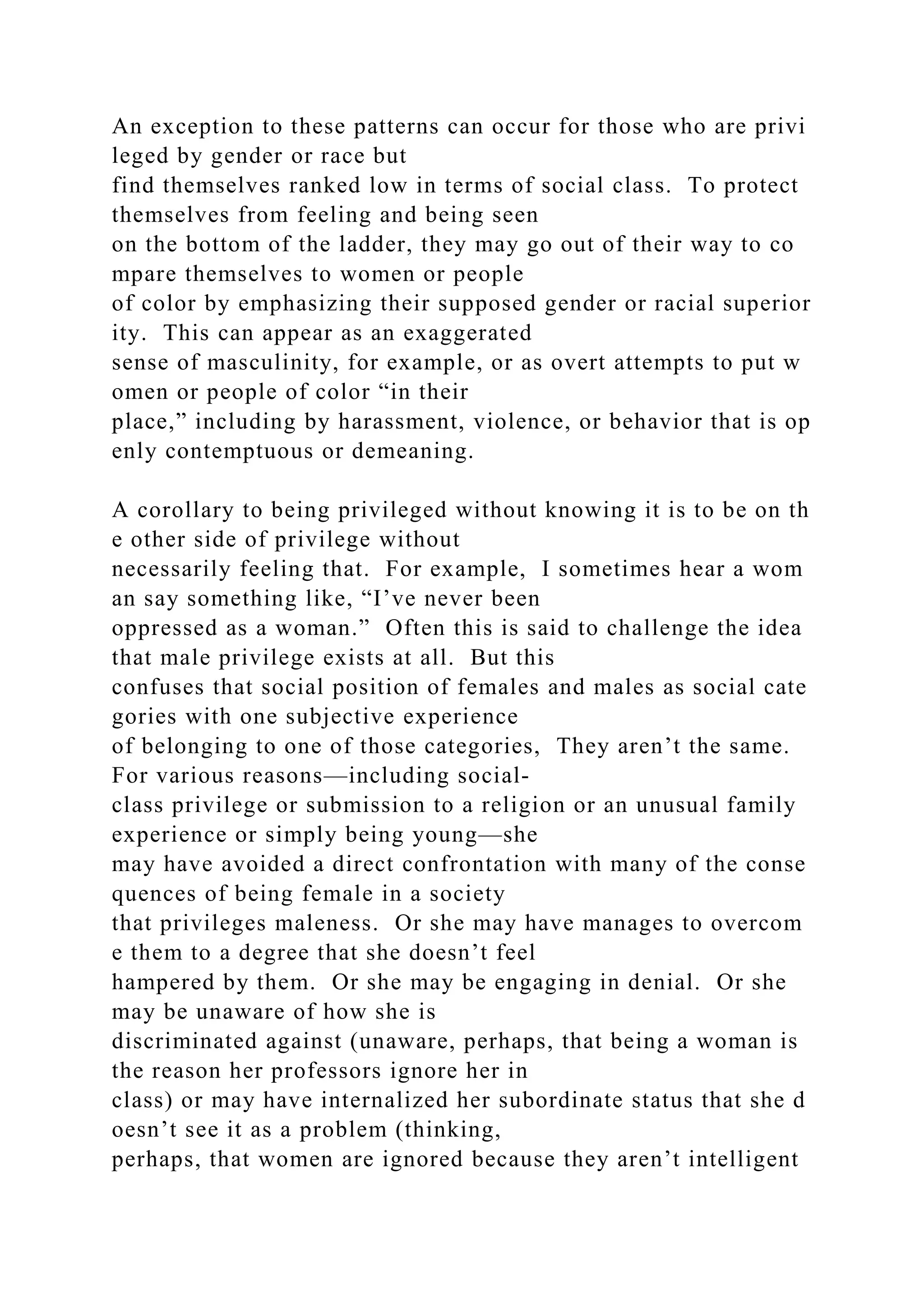 The Trouble We’re In Privilege, Power, and Difference .docx