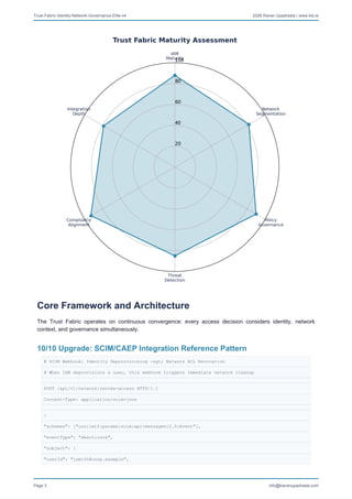 Scim Pattern The Trust Fabric: Unified Security Model Integrating Identity, Network ...