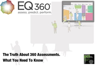 The Truth About 360 Assessments.
What You Need To Know
 