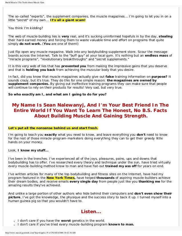 The truth about building muscle 245-page bodybuilding e-book full e…