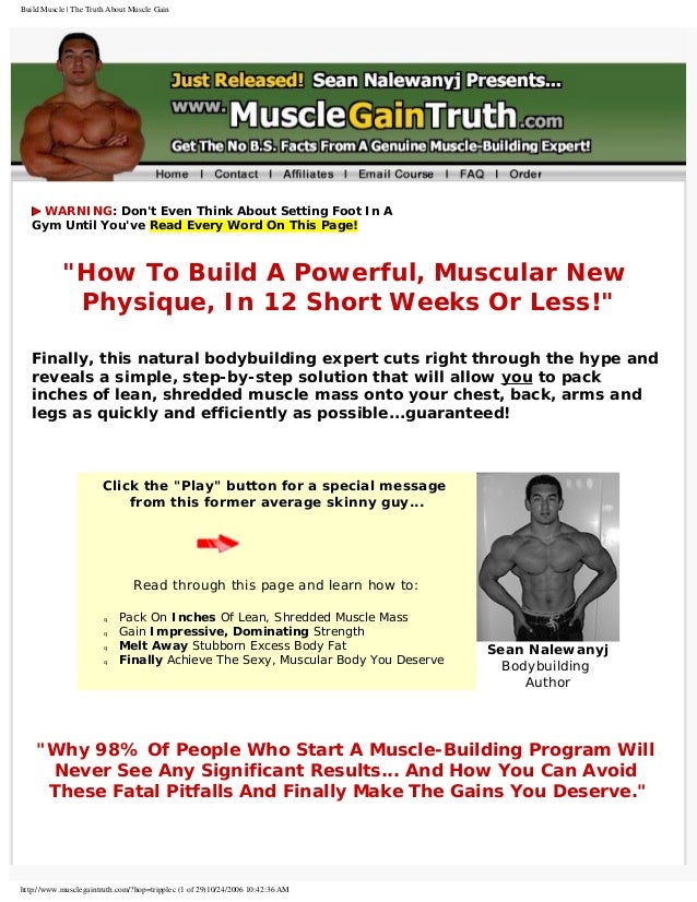 The Truth About Building Muscle Free Ebook Download 115