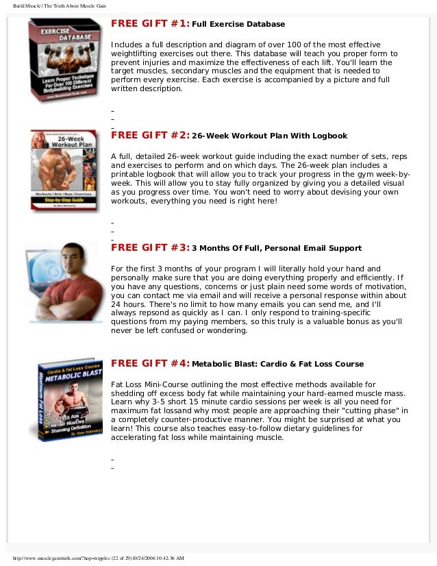 The Truth About Building Muscle Free Ebook Download 103