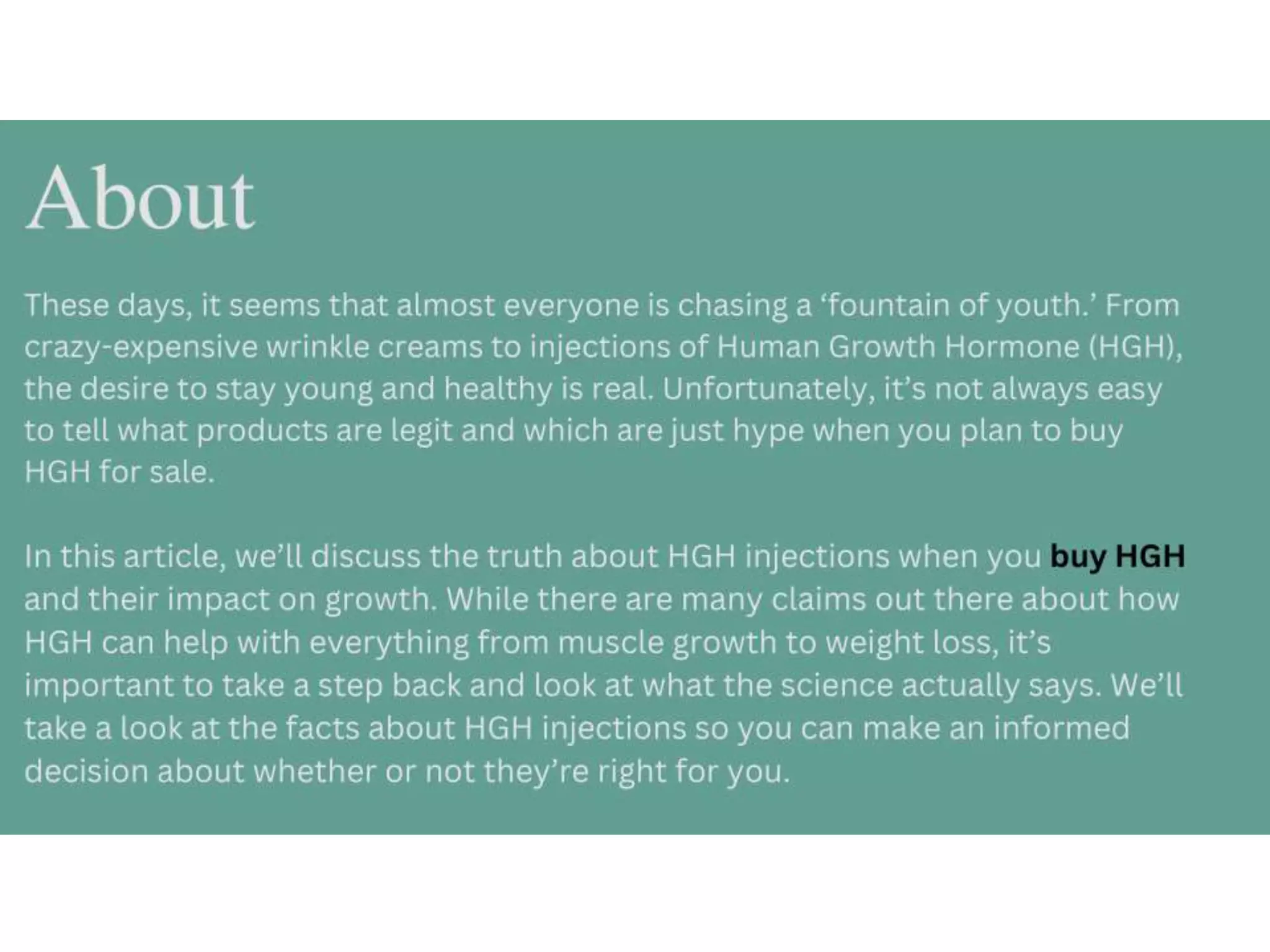 The Truth About HGH Injections and Their Impact on Growth | PPTX
