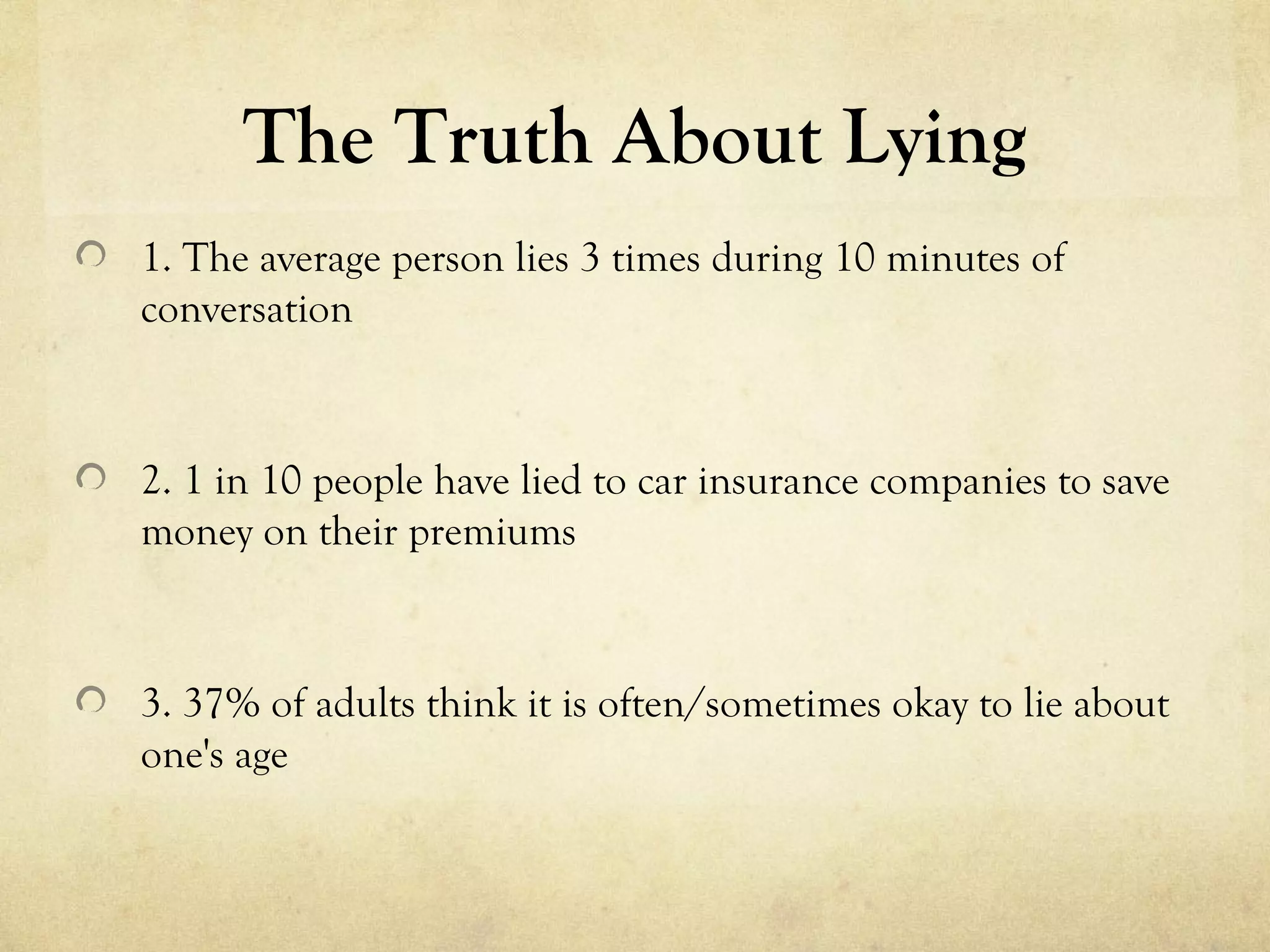 The truth about lying | PPT