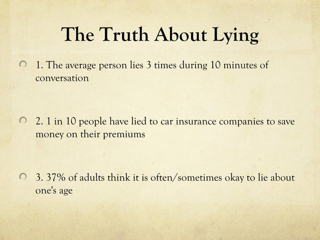 The truth about lying | PPT