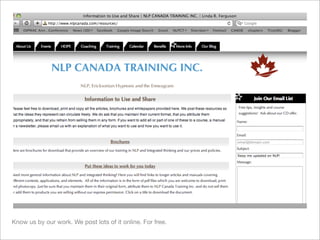 Know us by our work. We post lots of it online. For free.
 