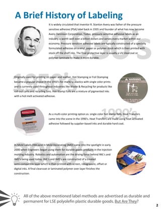 The truth about permanent safety warning labeling for lse polyolefin ...