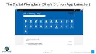 ©2017 Prescient Digital Media Ltd. All Rights Reserved
18
The Digital Workplace (Single Sign-on App Launcher)
 