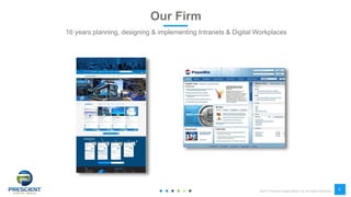 ©2017 Prescient Digital Media Ltd. All Rights Reserved
3
3
Our Firm
16 years planning, designing & implementing Intranets & Digital Workplaces
 