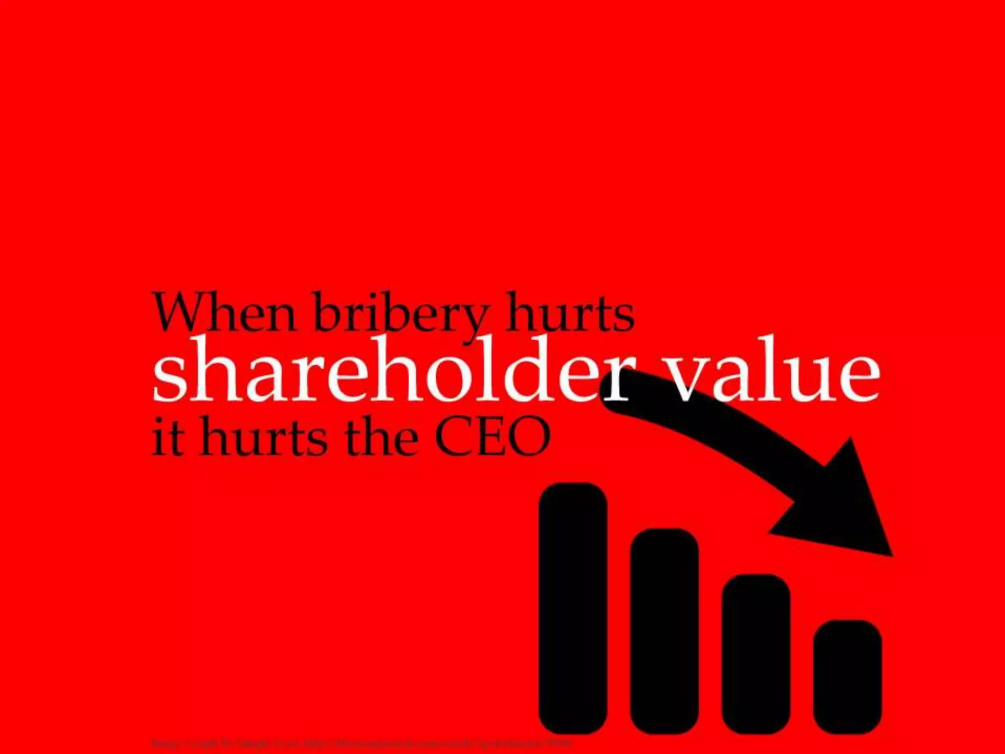 When bribery hurts shareholder value it hurts
the CEO
 