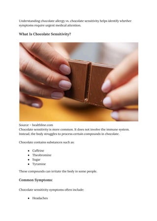 The Truth Chocolate Lovers Should Know About Chocolate Allergy vs.pdf