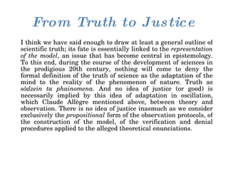 The truth of science for justice and peace(4) | PPT