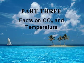 PART THREE
Facts on CO2 and
Temperature
 