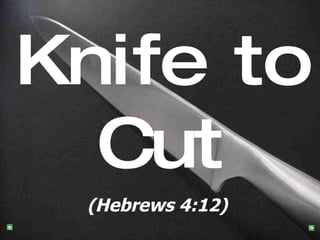 Knife to Cut (Hebrews 4:12)   