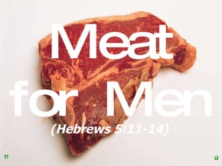 Meat for Men (Hebrews 5:11-14)   