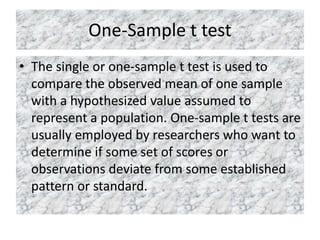 The t test mean comparison 1 | PPT