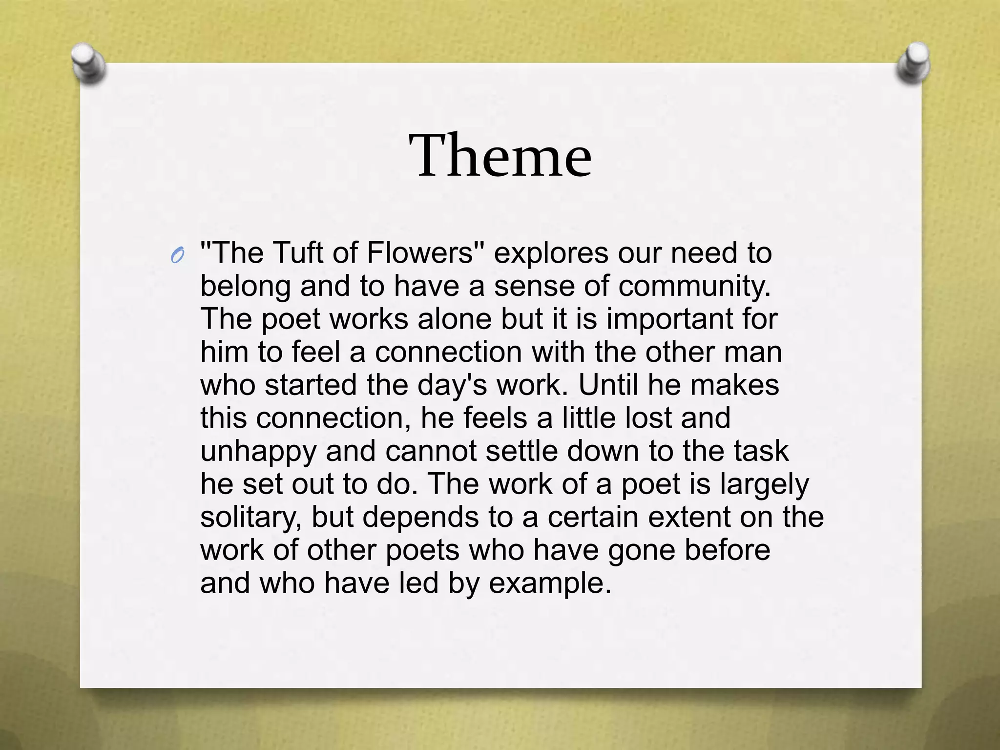 The tuft of flowers | PPTX