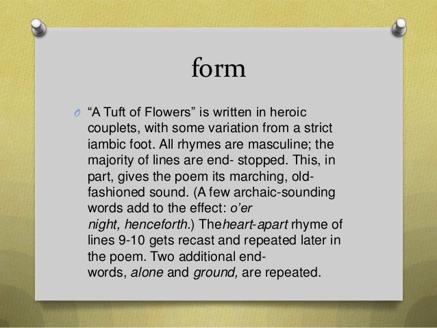 The tuft of flowers