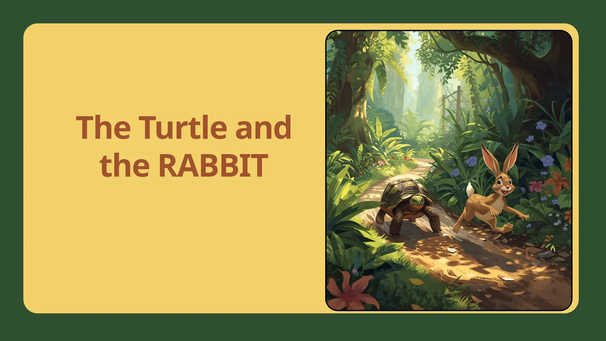 The Turtle and the RABBIT story for letter t for kindergarten students.pptx