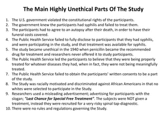 The tuskegee study | PPTX