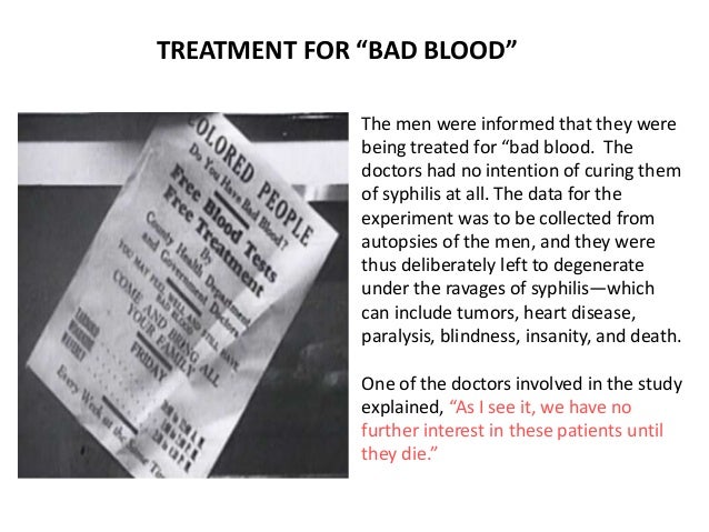The Tuskegee Study - 