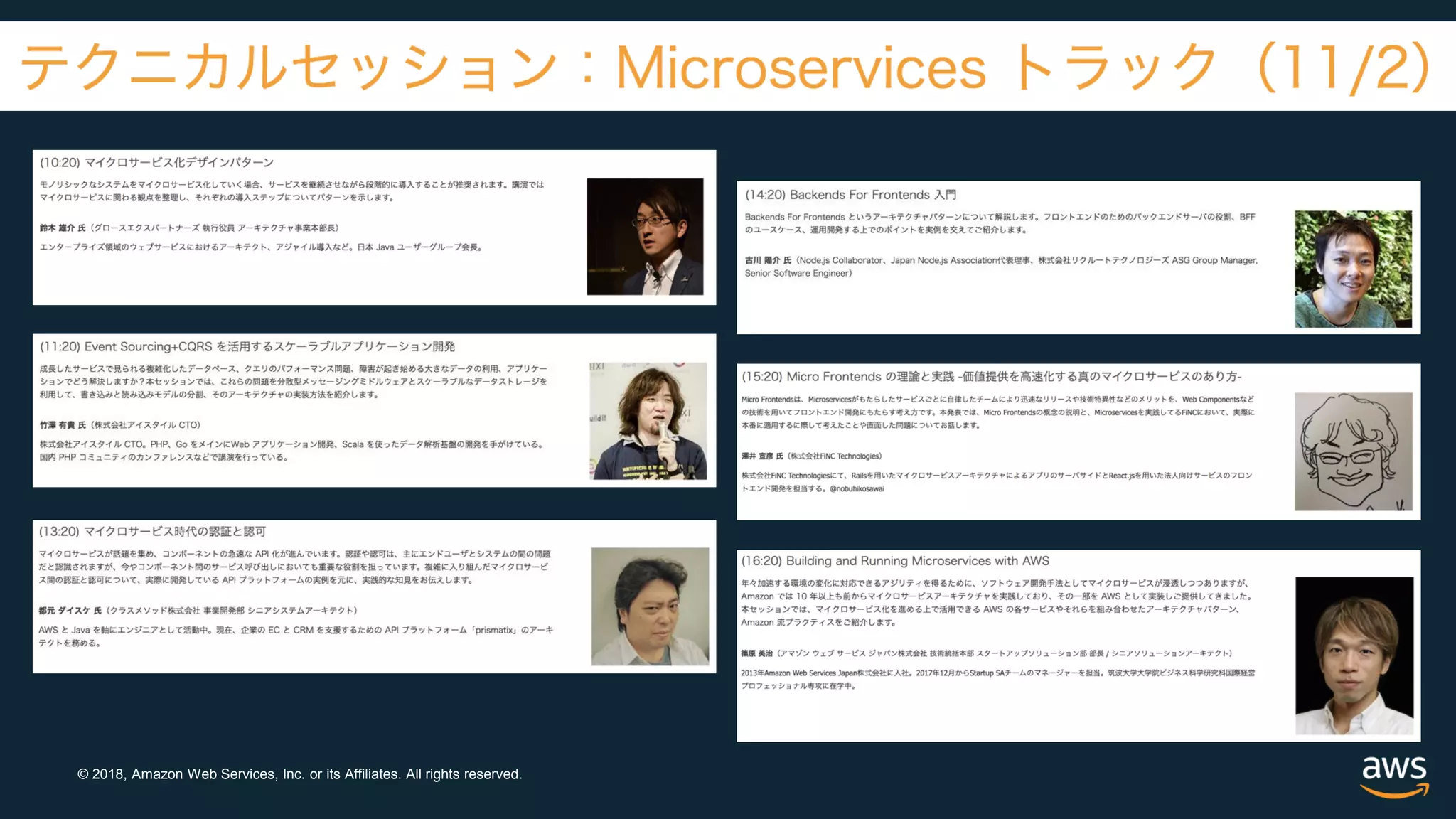 © 2018, Amazon Web Services, Inc. or its Affiliates. All rights reserved.
 