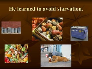 He learned to avoid starvation.
 