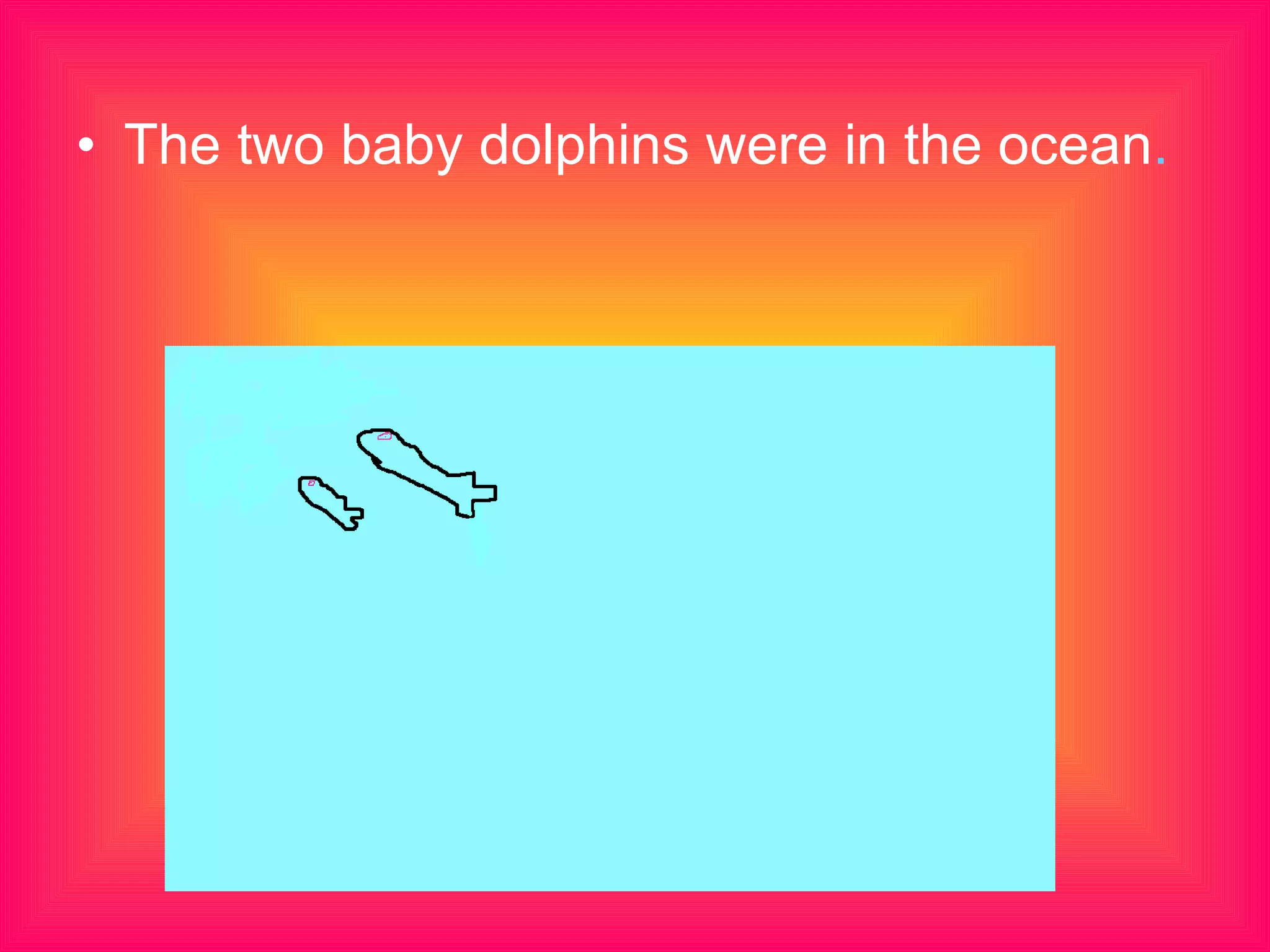 The two baby dolphins