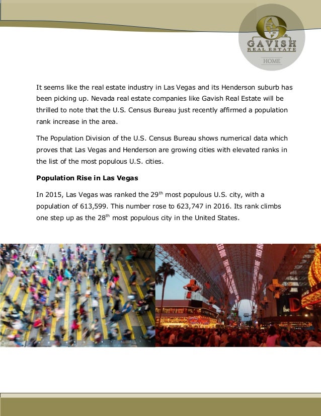 The U.S. Census Bureau Notes a Population Rank Climb for Las Vegas, Henderson