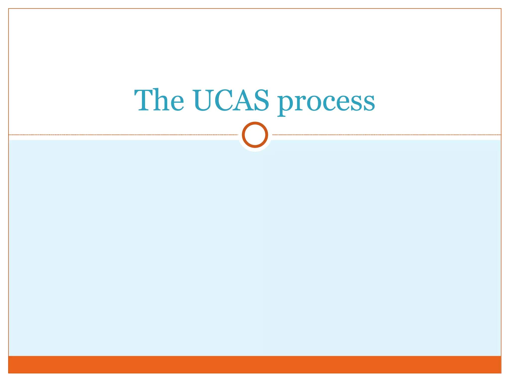 The UCAS process