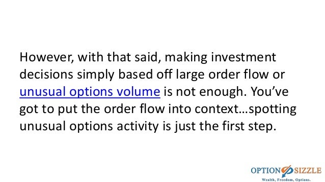 How to trade unusual options activity