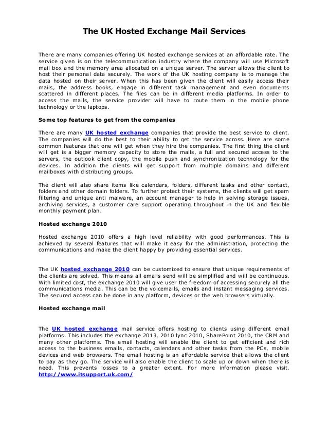 The Uk Hosted Exchange Mail Services Images, Photos, Reviews